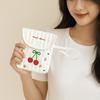 Square Embroidery Cherry Cosmetic Bag Cat Small Storage Bag Sanitary Napkin Storage Bag  Travel