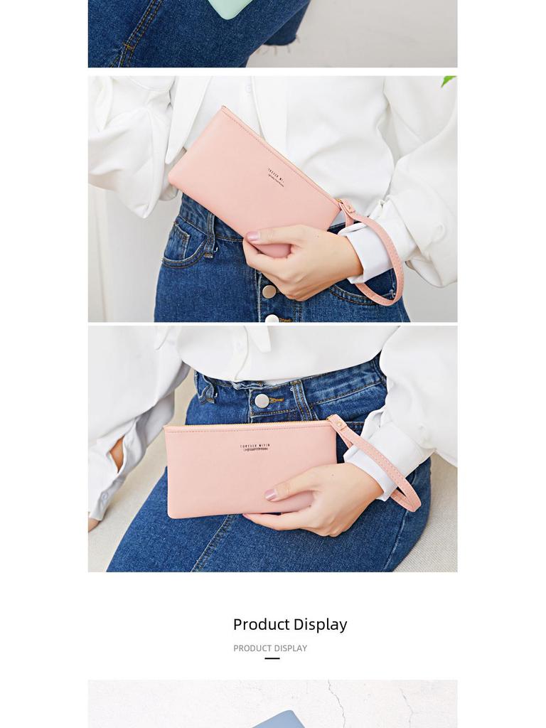 Xiangyin 2024 Touchscreen Wristlet: Stylish Leather Phone, Card, & Coin Bag