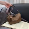 New Wide Shoulder Strap Single Shoulder Crossbody Large Capacity Fashionable Retro Women's Bag Commuter Versatile Pillow Small Bag Women