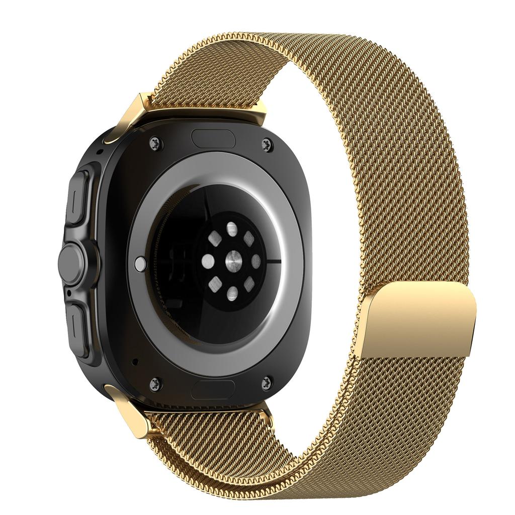 One Click Metal Band for Samsung Galaxy Watch Ultra 47mm Stainless Steel No Gaps Magnetic Bracelet Belt for Galaxy Watch 7 Ultra Replacement Strap