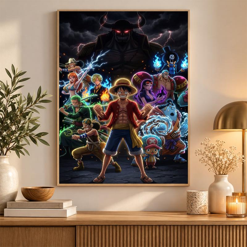 One Piece Diamond Painting Kit 5D Full Drill DIY Diamond Mosaic Wall Art Home Decor