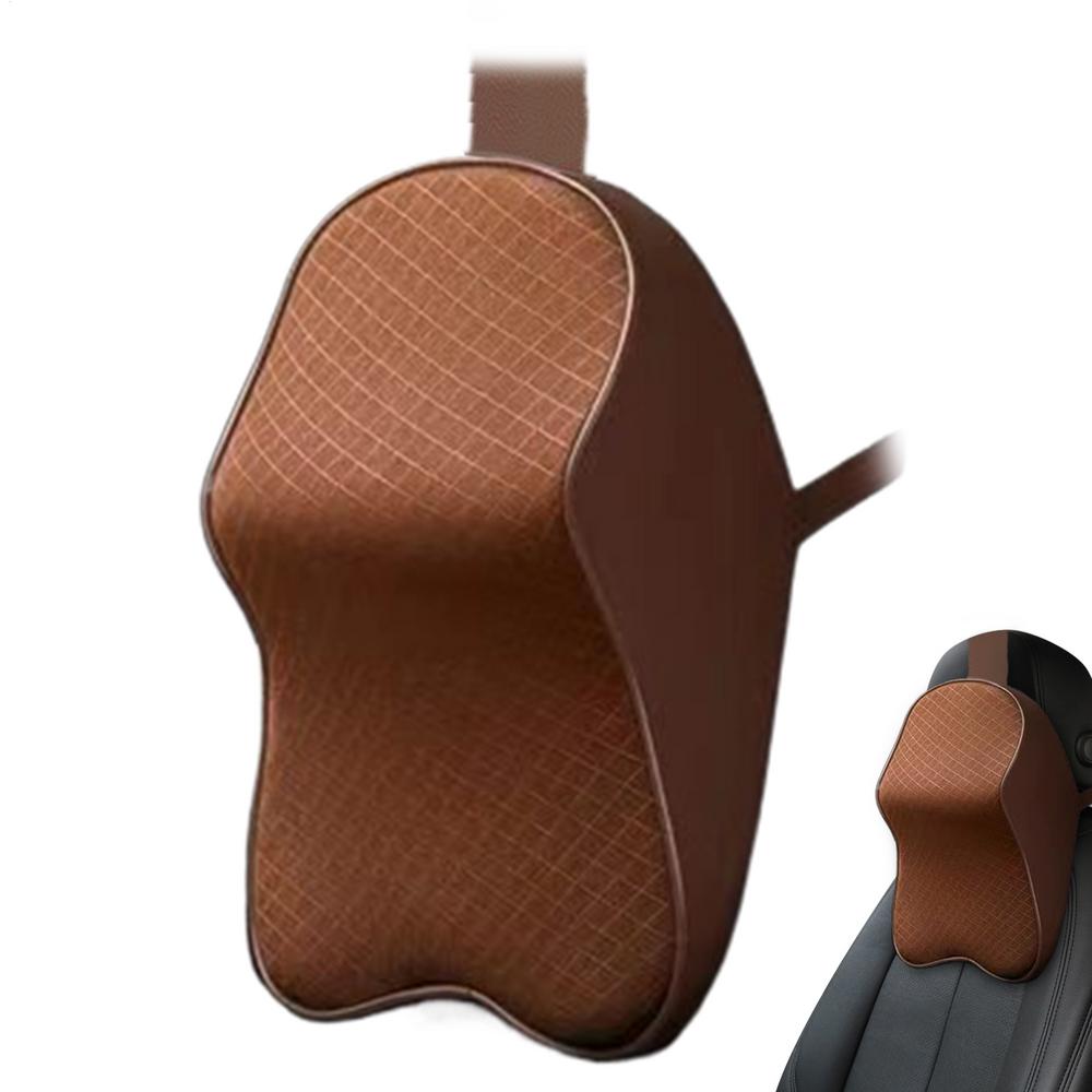 Супер удобная подушка для подголовника автомобиля, гибкая автомобильная подушка для шеи, мягкая подушка для поясницы, гибкая пена, дышащий регулируемый ремень