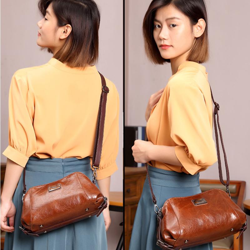 Женская сумка на плечо в стиле ретро, ​​портативная сумка-мессенджер с несколькими отделениями, большая вместительная сумка-мессенджер, менисковая сумка в Европе и Америке