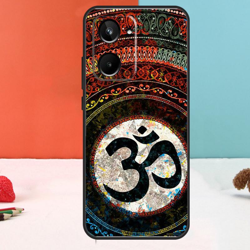 Aum om Namaste Symbol Zen Yoga For Realme C67 C75 C71 C55 C53 C61 C33 C63 C51 10 11 12 13 14 15 Pro Plus C65 GT7 Pro Case