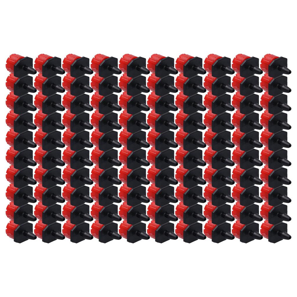 100Pcs 8 Hole Drip Irrigation Emitter Adjustable Drip Irrigation Sprinkler for Garden Greenhouse