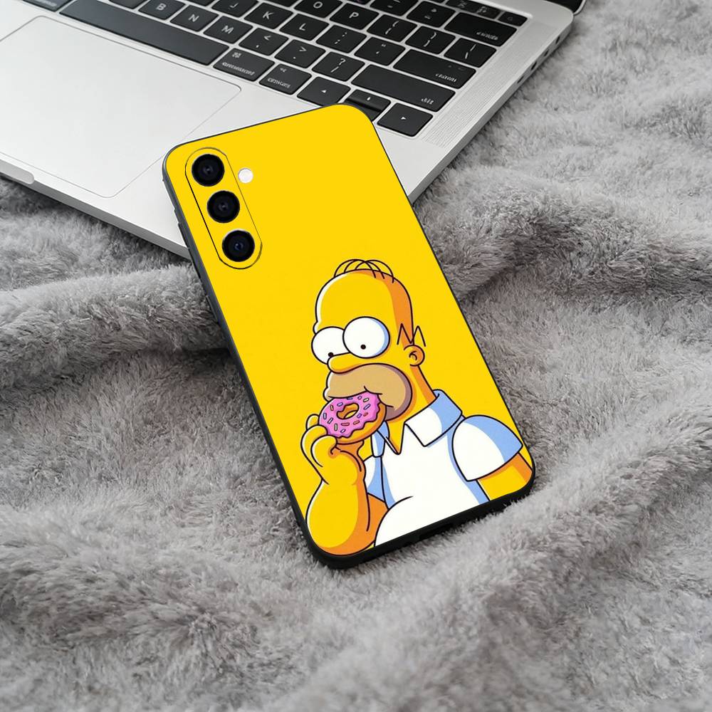 Симпсоны-Забавный Мультяшный Чехол Для Телефона Для Samsung Galaxy A73,A71 A72,A70,A53,A52,A51,Мягкий Силиконовый Черный Чехол