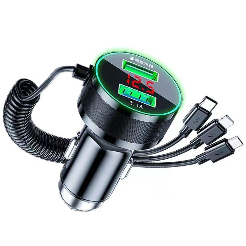 5 In 1 Usb Car Charger 3.0 Quick Charge 150w Super Fast Charging Adapter For Xiaomi Samsung Iphone 13 12 11 Pro Max Ipad Phone