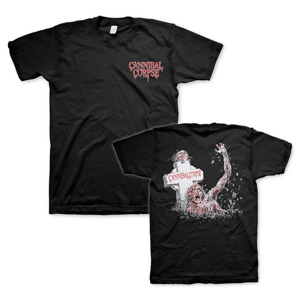 Death Metal Band Cannibal Corpse Album Poster Pattern TShirt Unisex New Summer Loose Harajuku Style Crew Neck 100 Cotton Top