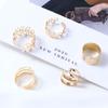 Multi-layer For Women Girl C-Shape Korean Style Earrings Leaves Ear Cuff Ear Bone Clips Earring Set