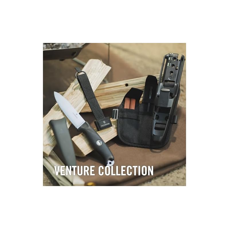 VICTORINOX Набор Venture Pro Швейцарский армейский нож, Многофункциональный нож для туризма и кемпинга, Включает чехол Venture Pro, Плоское сверло и Точилку