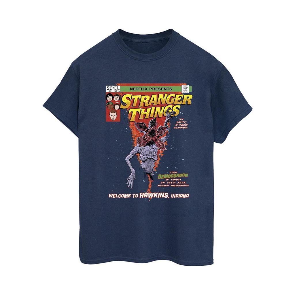 Netflix Womens/Ladies Stranger Things Comic Cover Cotton Boyfriend T-Shirt