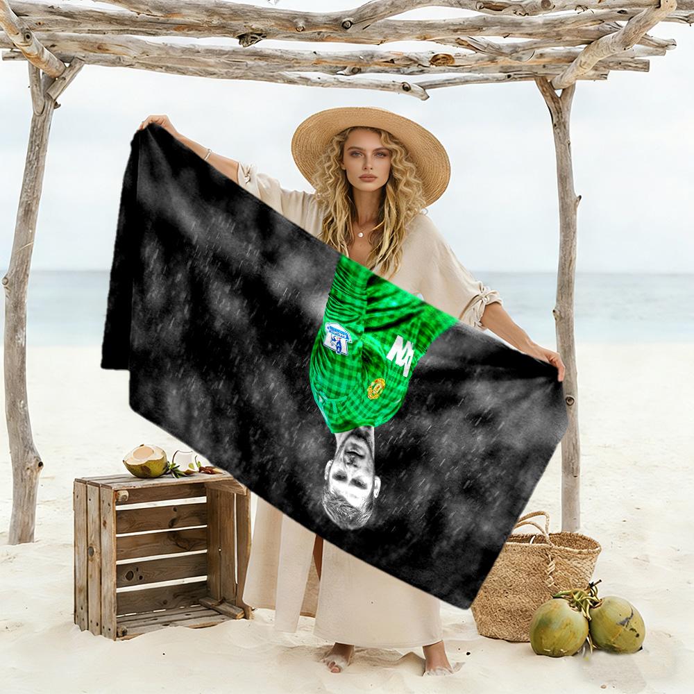 Football Player Celebration Beach Towel Super Soft & Absorbent Comfortable Lightweight