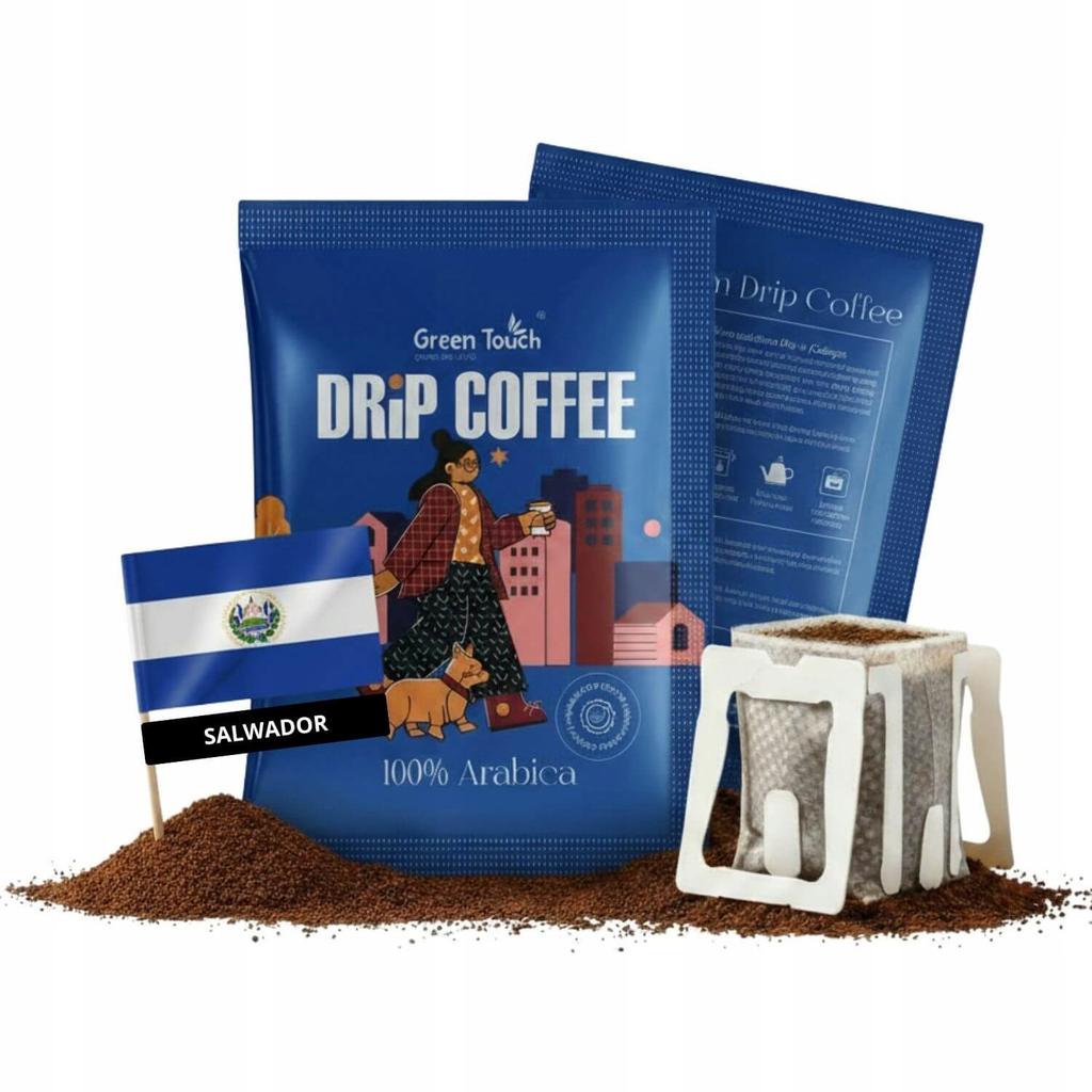 Zestaw Kaw Drip Bag Mielona El Salwador Ana 10 G Box 8 Sztuk W Saszetkach