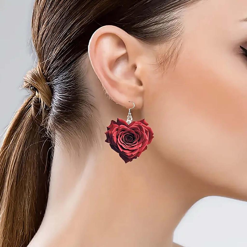 Серьги Rose Love, модные ретро-серьги для вечеринки, подарочные серьги-сюрпризы