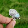 Распродажа ко Дню женщин Натуральный ларимар в безеле Штабелируемое Кольцо для дочери Свадебное кольцо Серебро 925 пробы
