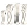 24PCS Silver Cutlery Set for 6 18/10 Stainless Steel Silverware Dinnerware Set Knife Fork Spoon Flatware Tableware Set for Restaurant
