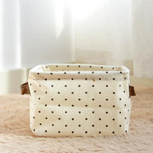 Fabric Storage Box Cotton and Linen Storage Box Desktop Storage Box Cosmetic Storage Basket Underwear Storage Basket