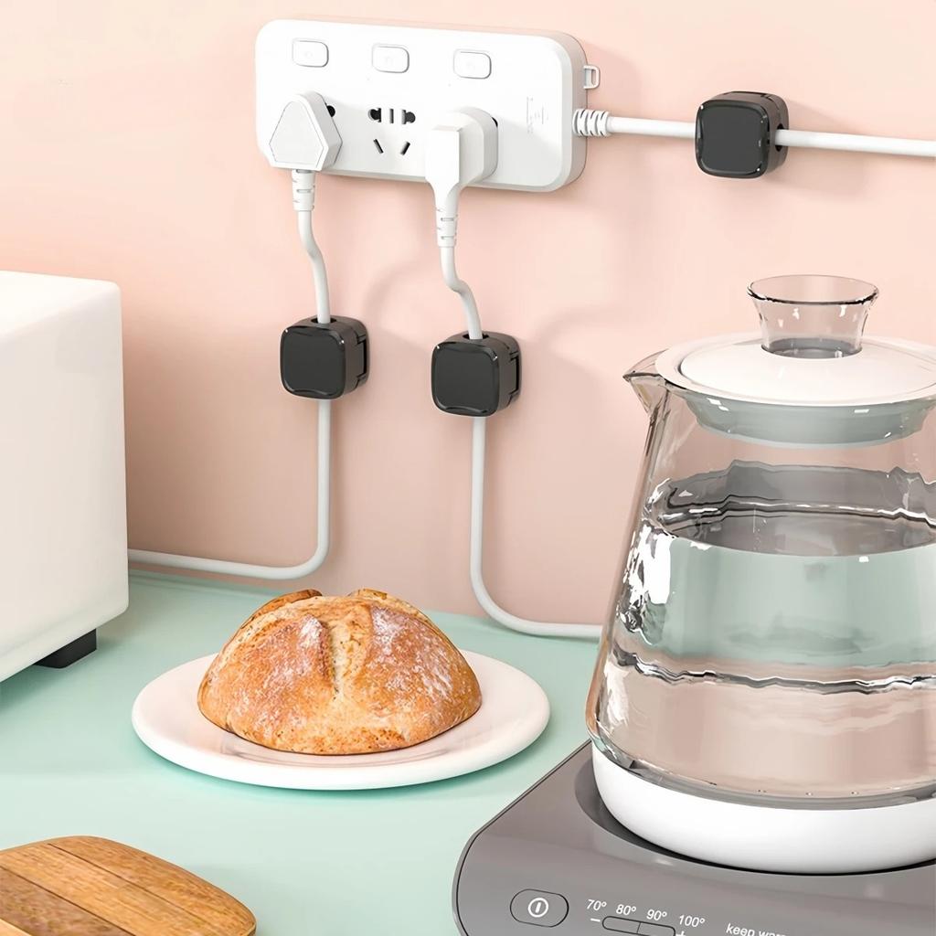 Magnetic Cable Clips:Adjustable Cord Holder for Under Desk Cable Management-Smooth Wire Keeper & Organizer Desk Organiser