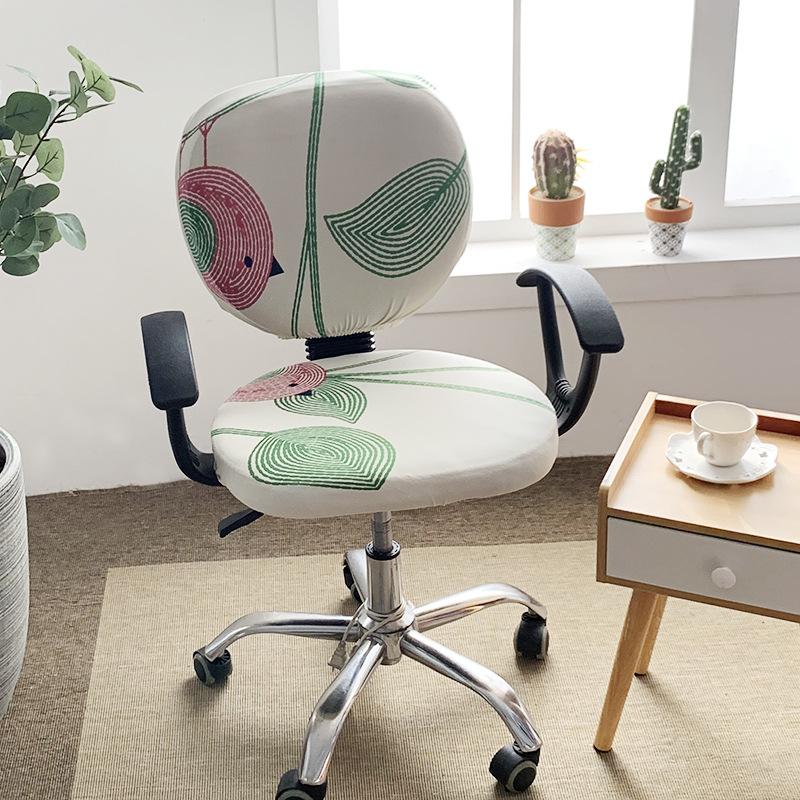 Чехол для офисного кресла, утолщенный жаккардовый, растягивающийся чехол для компьютерного офисного кресла, защитный чехол для выдвижного офисного игрового кресла, чехол для офисного стола