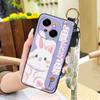 Waterproof Kickstand Phone Case For Tecno POP9 4G/Spark GO 1/KL4 Ring Silicone Wrist Strap Soft Case Cute Phone Holder