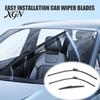 Easy Installation Car Accessories 3Pcs 24" 14" 10" Windshield Wiper Blades Replacement for MG ZS ZST EV Vehicle Glass Cleaning Parts 2017-2024, Front