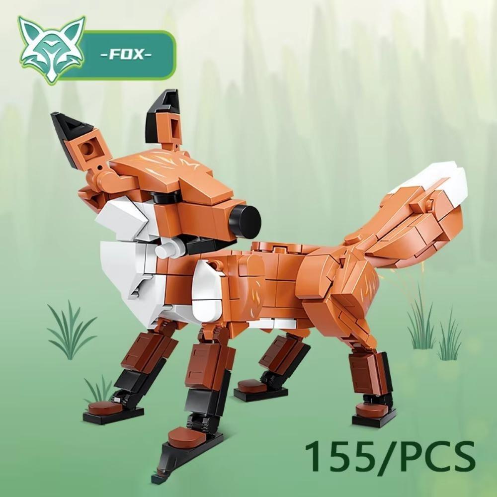 Средневековый MOC Боевой конь Строительные блоки Волк Рыцарь Фигурка Монстр Дикое животное Лиса Жираф Воробей Ворона Панда Модель Кирпич Игрушка K055