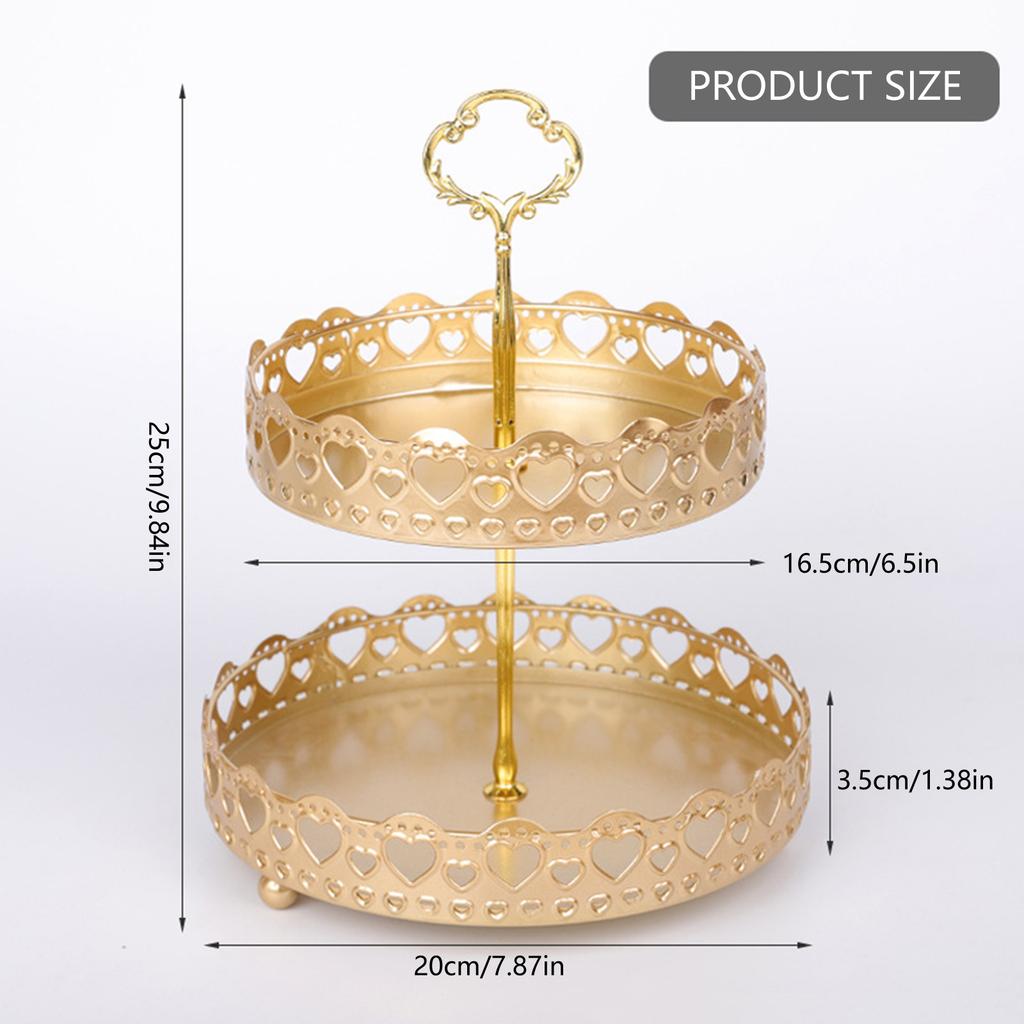 2-х уровневая подставка для фруктов и овощей на кухонную столешницу, экономящая место, поднос для хранения закусок, подставка для конфет