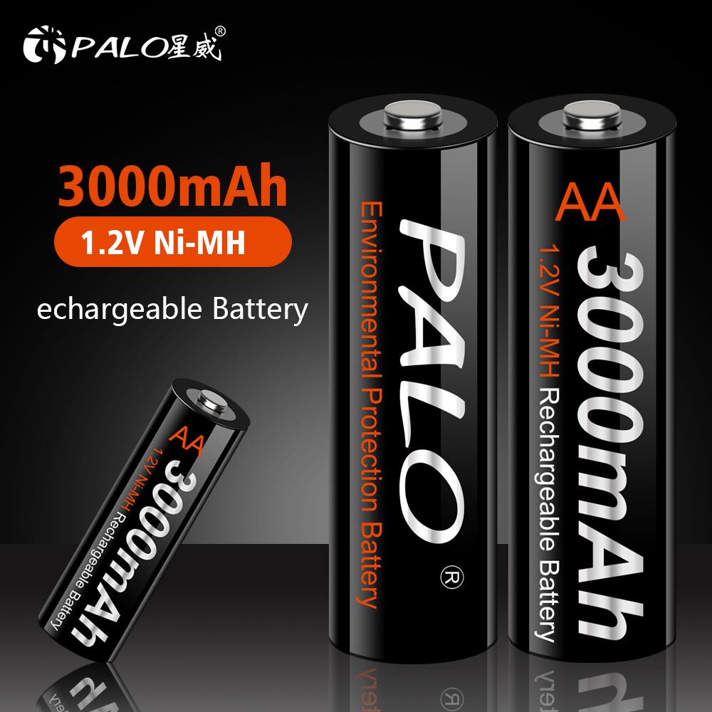 PALO 1.2V 2a AA Rechargeable Battery AA NiMH 1.2V Aa Rechargeable Batteries for Remote Control Toy Camera Battery
