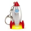 Kikkerland Rocket Key Ring 2.8 X 5.8 Cm Silver/red