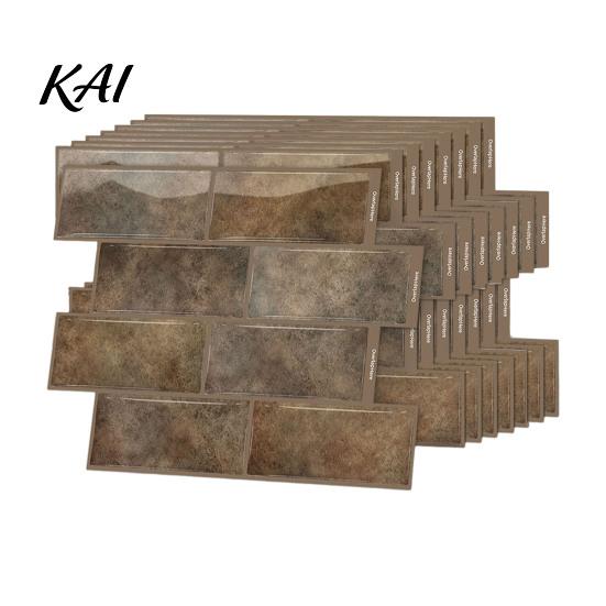 Peel And Stick Backsplash for Kitchen 8PCS Faux Brick Wall Stickers, Waterproof Adhesive Mosaic Decals, Moisture-proof Easy Heat Resistant Covering