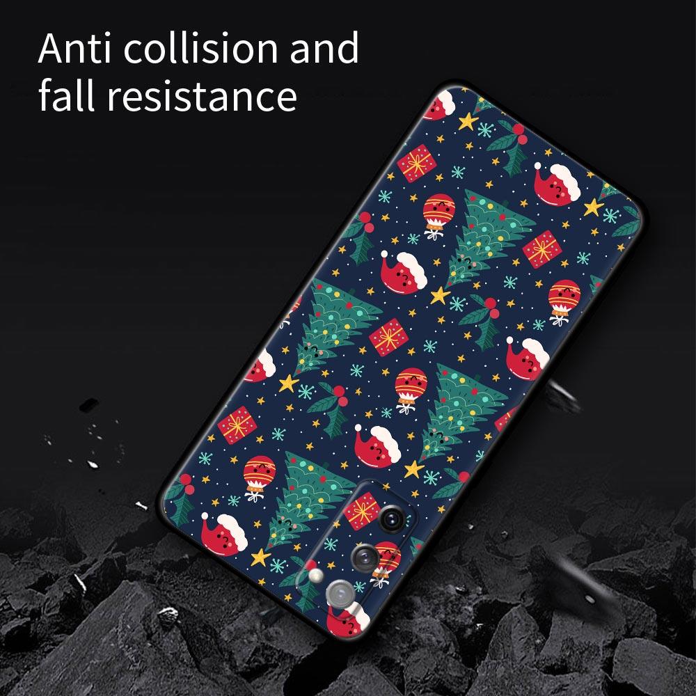 S24Ultra Для Samsung Galaxy S21 S20 FE S22 Ultra 10 S23 S24 Plus Чехол для телефона Funda Cover Подарок на Рождество Санта Клаус Снеговик