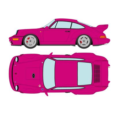 VISION Масштаб Porsche 911 Carrera RSR 1993 Рубиново-красный Готовая модель VM162F Make-Up 1/43 (964) 3,8