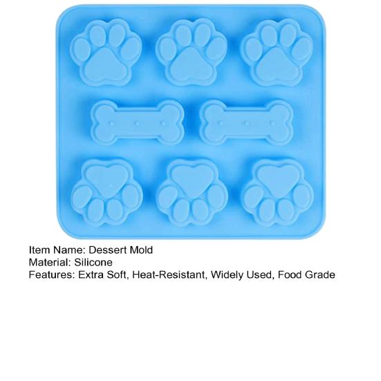 Форма для десерта, термостойкая пищевая форма, не содержит бисфенола А, антипригарное покрытие в форме собачьей лапы, форма для торта, шоколада, кухонные принадлежности
