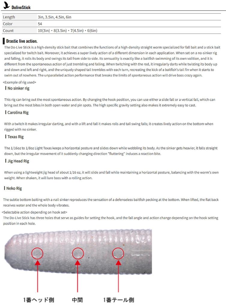 OSP Мягкая приманка Dolive Stick 3 дюйма TW-146 (5565)