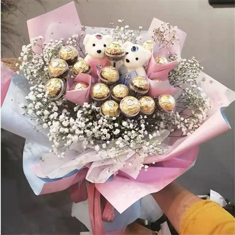 100 шт. Акриловые кейсы для шоколадных леденцов на палочке Прозрачные держатели в форме цветка DIY Букеты Подарки на день рождения Декор на День святого Валентина Свадьба