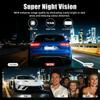 360° видеорегистратор для автомобиля с 4 объективами, WiFi-приложение, 1080P, 4-канальный видеорегистратор, камера салона и заднего вида