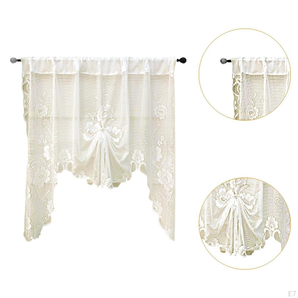 Breathable Swag Valance for Small Rod Pocket Design Bathroom and Hotel