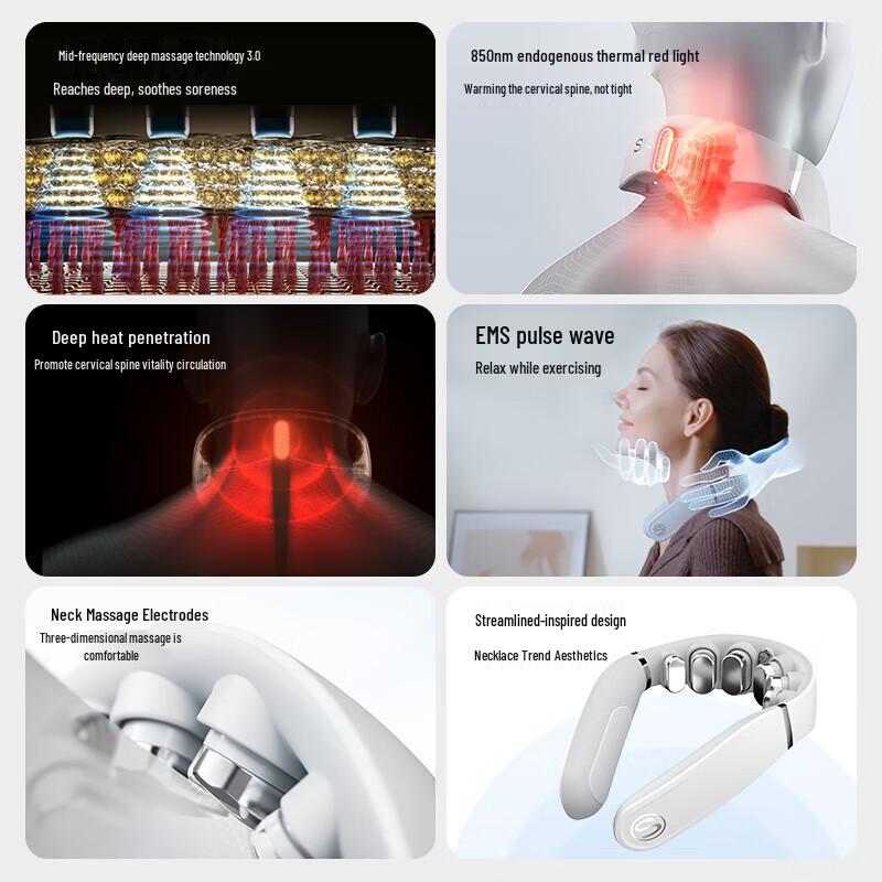 SKG Cervical Neck and Shoulder Massager CN plug (adapter included)