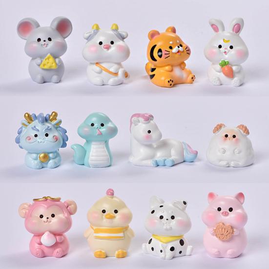 Миниатюрная статуя, прочная для украшения, разноцветная, красочная, миниатюрная статуэтка из смолы, удобная, привлекательная, яркая.