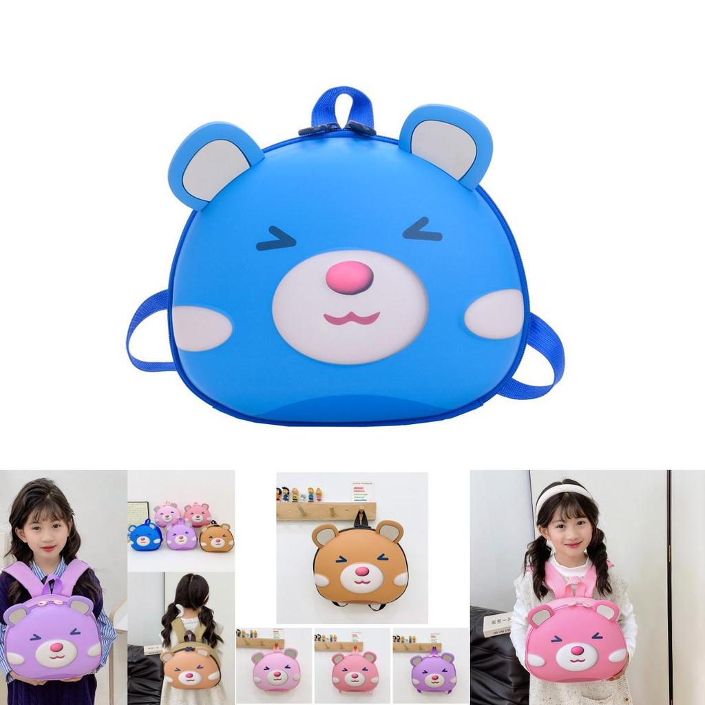 Stylish And Comfortable Kids Backpack In Lavender And Pink With Bear Design