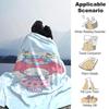 1pc My Melody flower blanket Lightweight Flannel Throw for Sofa Bed Travel Camping Livingroom Office Couch Chair