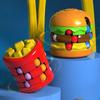 Burger Magic Cube French Fries Magic Beans Fidget Spinner Children Stress Relief Toy Rotating Ball Bearing Relieve Anxiety