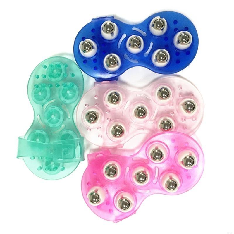 831E Roller Balls Body Massage Glove Muscle Pain Relief Relax Anti Cellulite Massager For Neck Back Shoulder Buttocks for Hea
