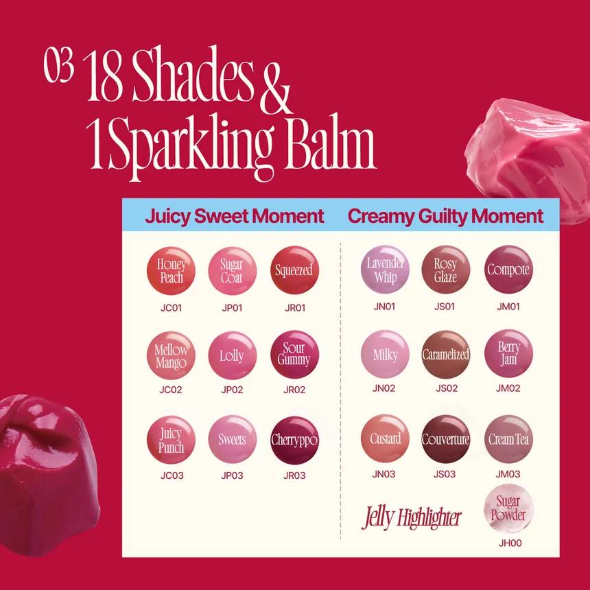 FWEE Lip & Cheek Glowy Jelly Pot 4g 19 цветов, #Стойкий, #Ежедневный_для_губ, Макияж, Корейская косметика, Kbeauty, образец