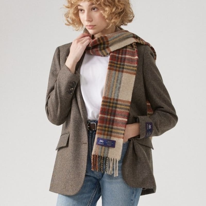 ABRAHAM MOON Шарф из мериносовой шерсти 25 см - Овсяно-рыжий