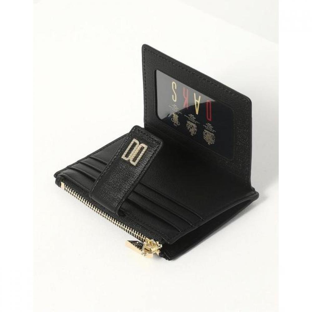 Daks Black Carlisle Pattern Gold Dd Card Wallet Dcho3e418