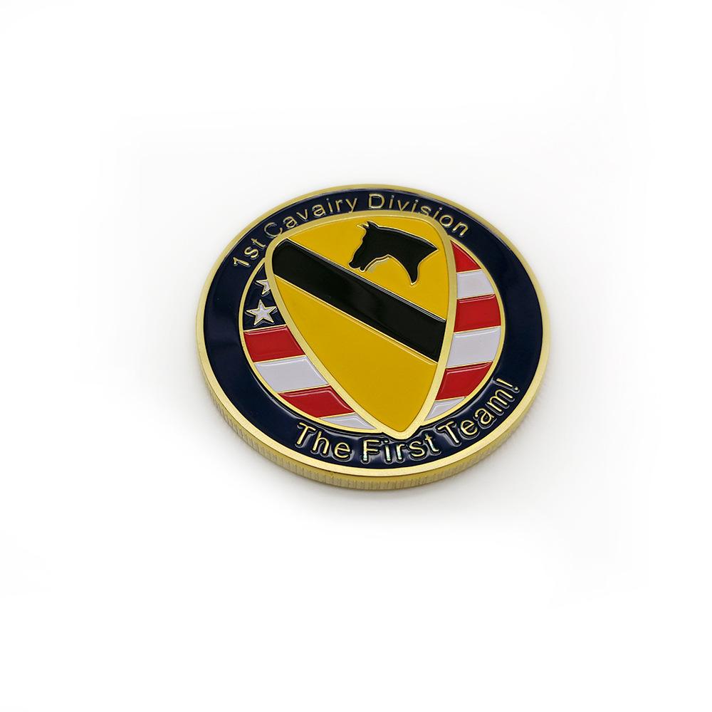 Challenge coins, commemorative medals, honor medals, metal commemorative plaques, gifts, handicrafts, 1st cavairy division, the first team