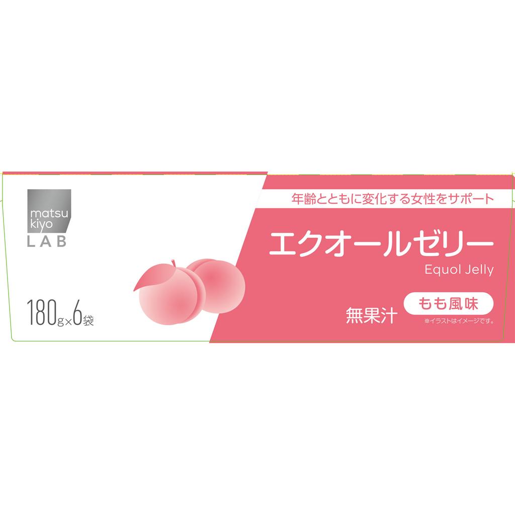 LAB Equol Jelly with Peach Flavor 180g X 6 Soybeans and Isoflavones Beautiful Skin Soybeans and Isoflavones