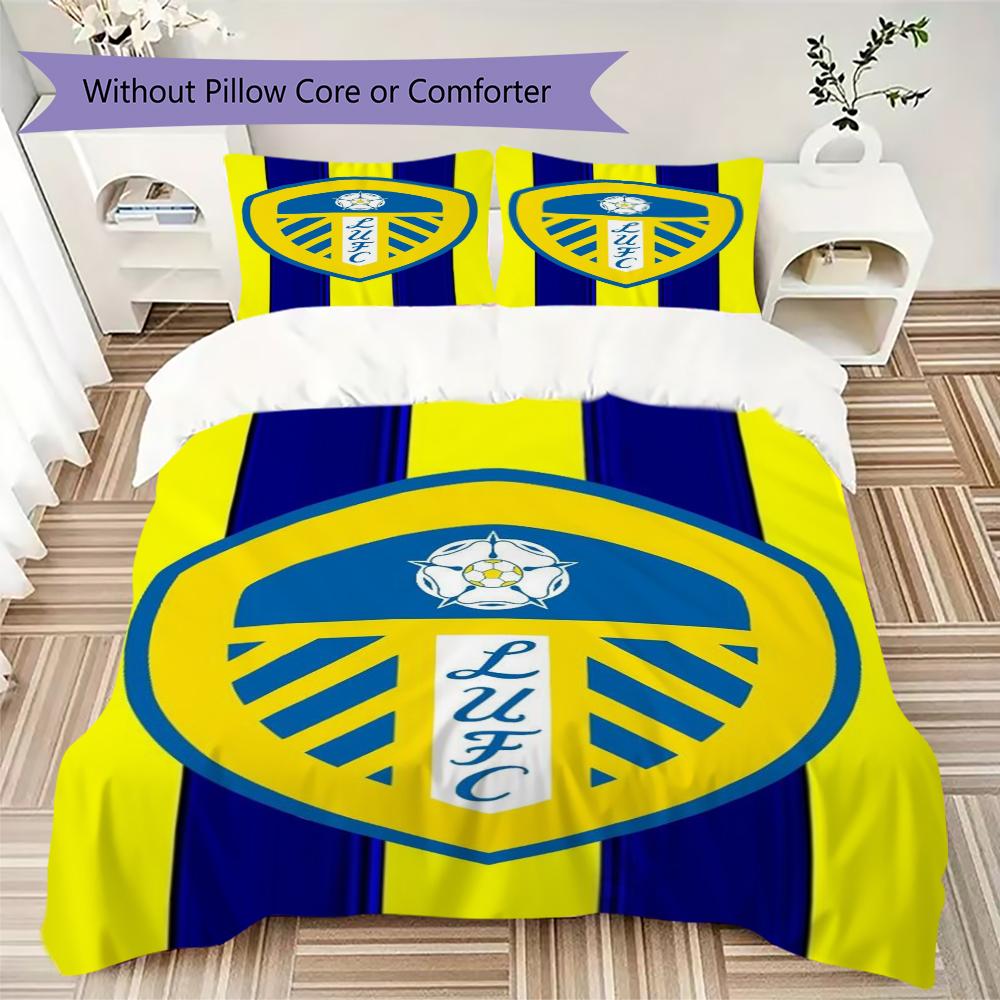 Постельное белье с узором Leeds United Комплект одеяла Пододеяльник Наволочка Домашний Декор Подарок на День Рождения (1 пододеяльник + 2 наволочки без наполнителя)66