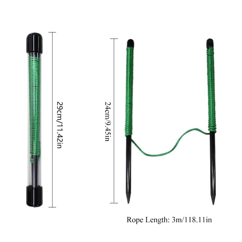 Golf Putting String with Pegs Putting Guideline Direction Peg Golf Direction Training Aids Trainer Golf Alignment Sticks